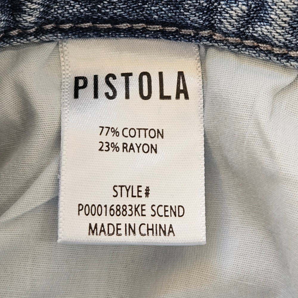 Pistola Charlie High-Rise Classic Straight Distressed Jeans 28 - Picture 7 of 13